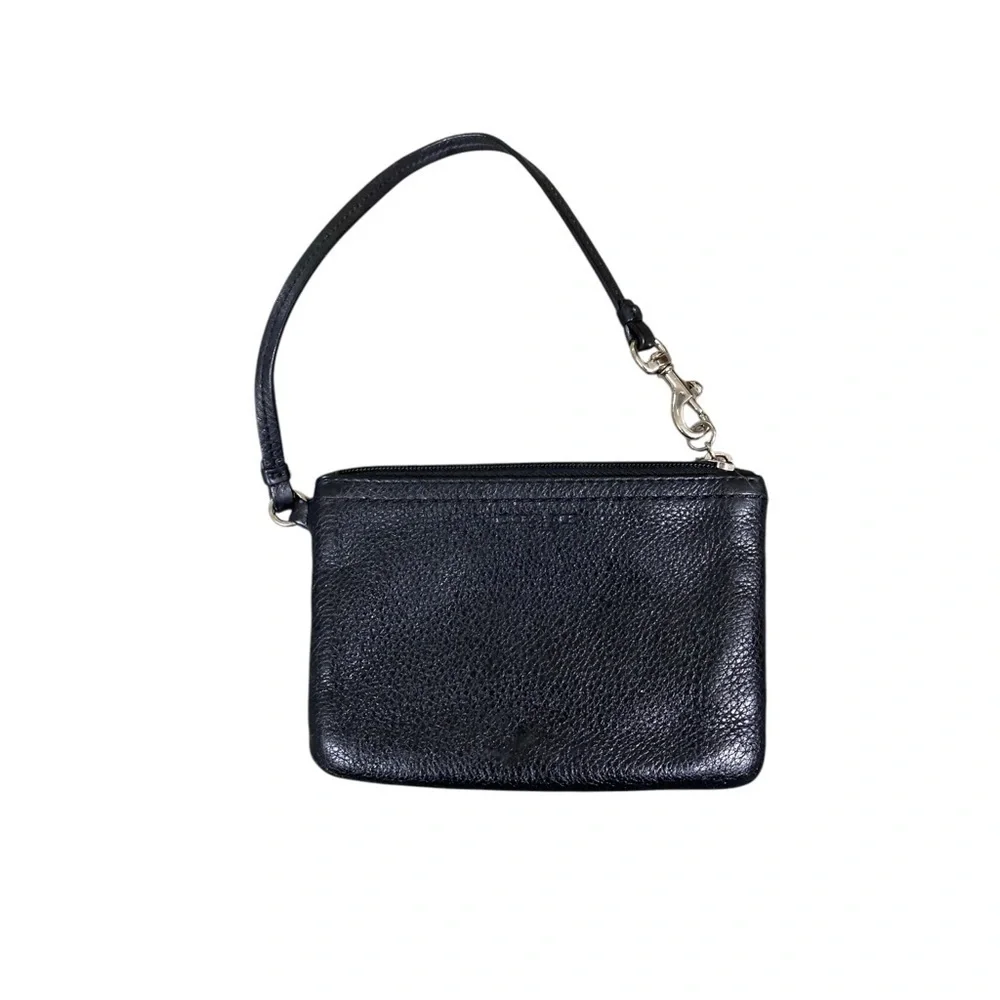 Coach Black Leather Wristlet